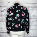 Lane Bryant  Size 14/16 Black - Floral Print Zip Front Bomber Jacket Photo 3