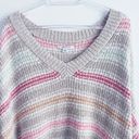 American Eagle  Striped Knit Chunky Long Sleeve Sweater Photo 1