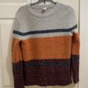 Roxy  Oversized XS Striped Sweater in Purple Grey and Orange Photo 0