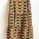 Krass&co The OULA  Vibrant Abstract Tiered Cotton Midi Skirt Women's Large Photo 0