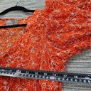 ASOS  Design Womens 10 Orange Ruched Maxi Dress Floral Embroidery Puff Sleeves Photo 13