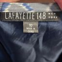 Lafayette 148  Women’s Blue & Gray Mod Floral Print Pencil Skirt Size 10 Photo 3