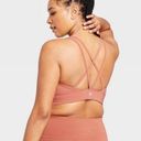 All In Motion  Size Large Peach Low Support Strappy Longline Sports Bra Photo 2