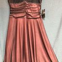 a.n.a NWT JS boutique 16 coral under dress  mesh brown overlay with rushing Photo 4