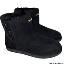 Juicy Couture NWOT  Kingle Black Suede Fuzzy Ankle Boots Photo 0