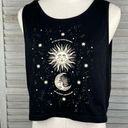 The Moon Celestial Sun/ Black Cropped Tank Top-Large Photo 0