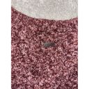 prAna Women's  Sweater Split Hem Heather Burgundy Cable Knit Pattern Large Photo 4