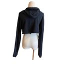 Pretty Little Thing  Black Cropped Oversized Sweatshirt Hoodie M Athletic Photo 2