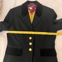 Tommy Hilfiger  Equestrian Blazer Jacket Size 4 Black
Gold Buttons Velvet Trim‎ Photo 11