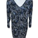 J.Jill  Wearever Collection Stretch Jersey Knit Paisley Print Dress Petite Large Photo 1