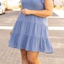 Chic Soul Blue Smocked Dress Photo 0