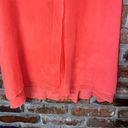 Bobeau  Coral Orange Knit Chiffon V-Neck Tank Top Women's Size Large Photo 2