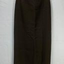 Donna Karan  100 Wool Deep Olive Green Midi Pencil Skirt with Slit Size 6 Photo 0