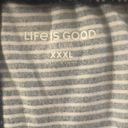 Life is Good  Navy Striped Lounge Sleep Pant Sz. 3X Drawstring W/ Logo Super Soft Photo 4