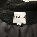 I am gia  Women’s Black Extra Small Teddy Pixie Sherpa Zip Up Jacket Photo 3