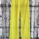 Daisy  neon boho sheer yellow swim coverup flare pants Photo 2