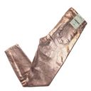 L'Agence NWT  Margot in Petal & Light Rose Gold Foil High Rise Skinny Jeans 25 Photo 10