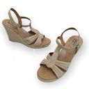 Born concept b.o.c  Beige T-Strap Suede Wedge Photo 0