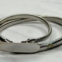 The Bar Vintage Buckle Silver Tone Coil Stretch Cinch Belt Size Small S Womens Photo 0