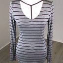 Glitz  Striped Long Sleeve Top Size S Photo 0