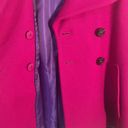 Banana Republic  Wool Blend Pea Coat Fuchsia Size S Petite Photo 7