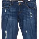 CAbi  3045 Slim Boyfriend Distressed Straight Leg Denim Blue Jeans Size 8 Photo 2