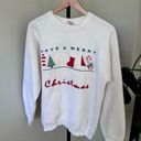 Vintage Hilton Head Christmas Crewneck White Size M Photo 0