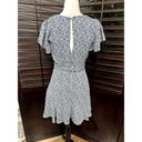 The Row  A Women's Blue Floral Faux Wrap Tie Waist Short Sleeve Dress S NWOT Photo 4