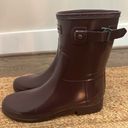 Hunter  Gloss Short Rain Boots - Cherry brandy - Size 10 Photo 0