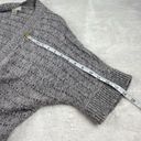 The Loft  Ann Taylor Open Front Cardigan Knit Sweater Womens Size L Gray Short Sleeve Photo 7