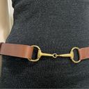 Ralph Lauren LAUREN  Brown Genuine Leather Horsebit Buckle Women's Belt M/L? Photo 2