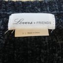 Lovers + Friends  Sweater Cropped Chenille Tie Bell Sleeve Scoop Neck Black Small Photo 10