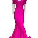 Jessica Angel  Off The Shoulder Mermaid Gown Fuchsia Pink Size XS NWT Photo 0