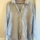 Michael Stars  Joanna Button Down Shirt - Stripes - Navy Multi/Navy Stripe Photo 3