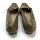 Salvatore Ferragamo  Taupe Almond Toe Leather Loafers Photo 3