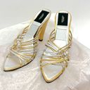 Marc Jacobs  RUNWAY Fifty Four Mule Metallic Sandal Heels Photo 5