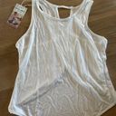 HalaraCut Out Asymmetric Hem Sheer Casual Tank Top white NWT Photo 2