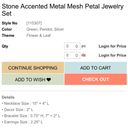Petal 🦋 Stone assented metal  jewelry set Photo 11