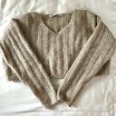 ZARA beige crop sweater Photo 0