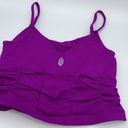 Free People NEW!  Movement GOOD KARMA XS/S Ruched Cropped Tank Top VIVID VIOLET Photo 2