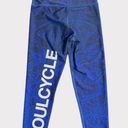 SoulCycle  Cropped Blue Wheels Leggings Size Small Photo 0