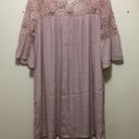 indigo. Rose Maternity dress tunic size S soft pink color roomy beautiful crochet Photo 2