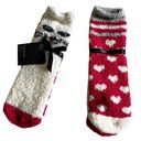 Free Press  Pink Virtue Heart Kitty Fuzzy Socks Set of 2 New With Tags! Photo 0