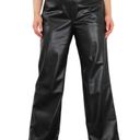 ZARA  Blogger Favorite Black Faux Leather Straight Leg Pants Large Photo 9