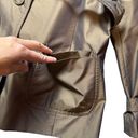 Gallery Bronze Womens Collared Belted Long Sleeve Trench Coat Jacket size Petite Large Photo 4