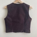 YOU BABES Vintage 90s Y2K Dark Brown Front Full Zip Sleeveless Cropped Tank Top Size M Photo 6