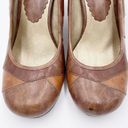 Madden Girl  Danceer Retro Y2K Brown Faux Leather Patchwork High Heels Size 8 Photo 2