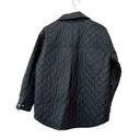 ZARA  Black Quilted Faux Leather Over Shirt Jacket Size Small Photo 6