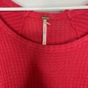 Free People  pink waffle knit thermal tunic top Photo 1