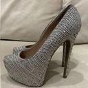 Steve Madden  Crystal Pumps sparkly platform Heels sz 8 38 5” high Dyvinal Photo 2